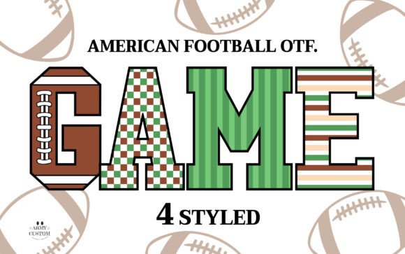 American Football 1: Bold Color Fonts for Local Branding