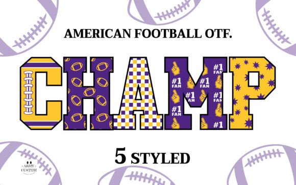 American Football 5 Balls: Color Fonts That Move Campaigns