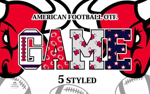 American Football Bulls Fonts: Bold Color Fonts for Editorial Impact