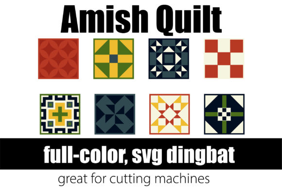 Amish Quilt: A Warm, Authentic Color Fonts Choice
