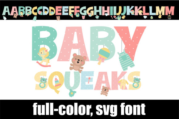 Baby Squeaks: A Pastel Color Fonts Gem for Playful Branding