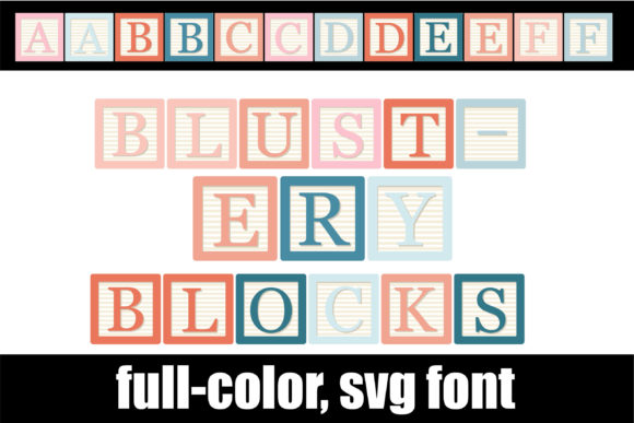 Blustery Block: A Winter Color Font for Handmade Crafts
