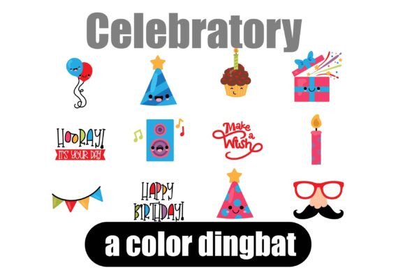 Celebratory: A Color Fonts Dingbat Font for Joyful Content Publishing