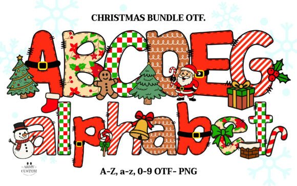 Christmas Army Bundle: Color Fonts for Festive Branding