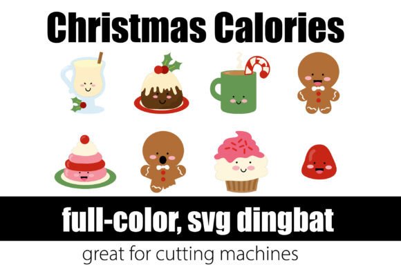 Christmas Calories: A Festive Color Fonts Collection