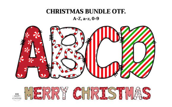 Christmas Candy Bundle Fonts: A Color Fonts Review
