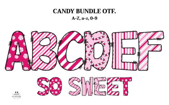 Christmas Candy Pink Fonts: A Color Fonts Review