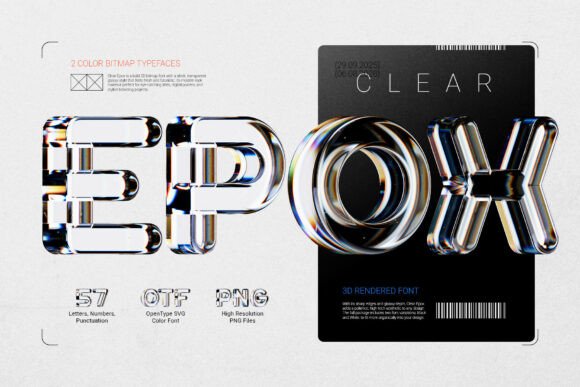 Clear Epox: A Modern Color Fonts Choice for Bold Branding