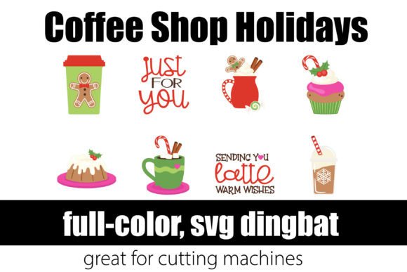 Coffee Shop Holidays: A Festive Color Fonts Collection