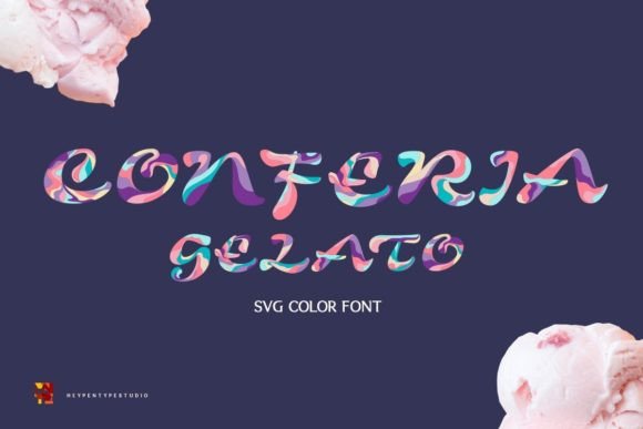 Conferia Gelato: Playful Color Fonts for Editorial & Web Design