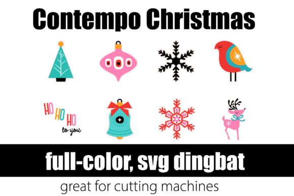 Contempo Christmas: A Whimsical Color Fonts Asset for Holiday Branding