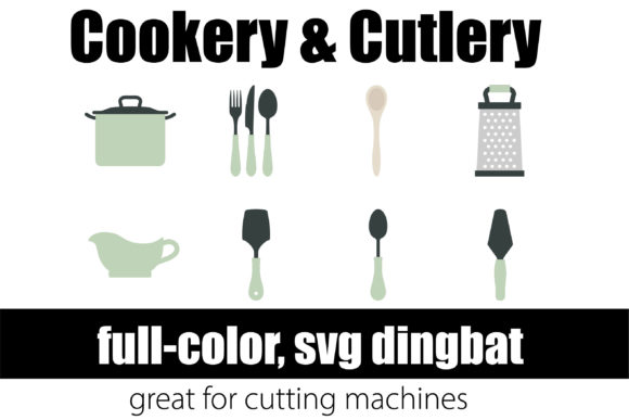 Cookery and Cutlery: A Color Fonts Gem for Handmade Food Brands