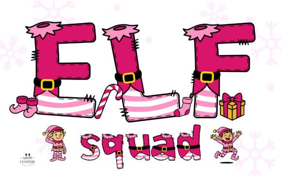 Elf Pink: A Festive Color Fonts Display Font