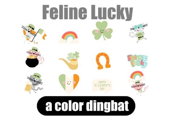 Feline Lucky: A Color Fonts Gem for Playful Branding