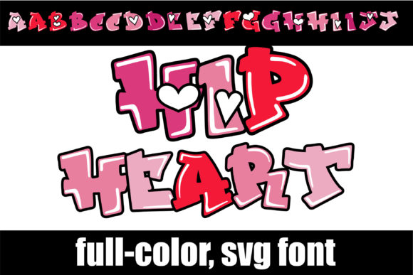 Hip Heart: A Playful Color Fonts Choice for Creative Sellers