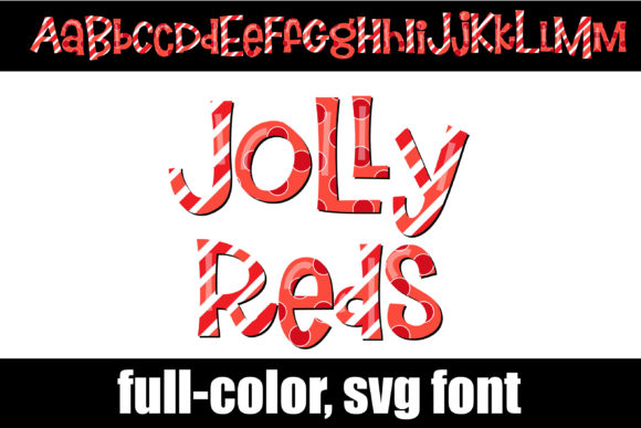Jolly Reds: A Whimsical Red Font for Embroidery Projects