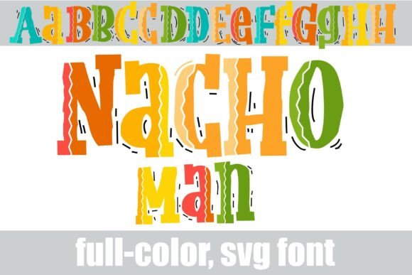 Nacho Man: A Fiery Color Fonts Choice for Playful Branding