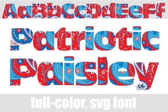 Patriotic Paisley: A Color Fonts Powerhouse for Bold Editorial Design