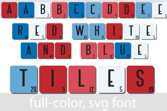 Red, White, and Blue Tiles