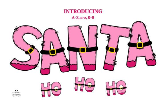 Santa Ho Ho Ho Pink: A Festive Color Fonts Gem