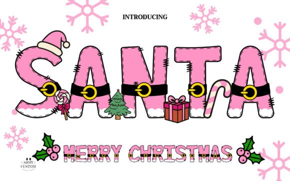 Santa Merry Christmas Pink Fonts: A Color Fonts Review