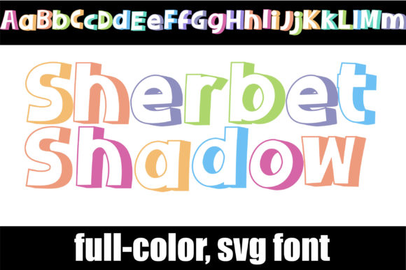 Sherbet Shadow: A Color Fonts Gem for Local Business Branding