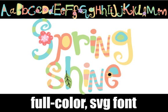 Spring Shine: A Color Fonts Gem for Digital Sellers