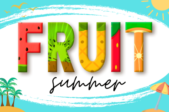 Summer Fruits Color Fonts