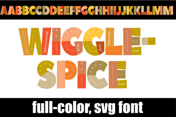 Wigglespice: A Vibrant Color Fonts Choice for Seasonal Branding